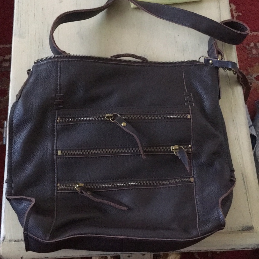 Crossbody, lucky brand brown leather purse
